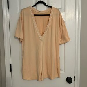 Free People Hot Shot Tee Romper - Size small in Morning Sun